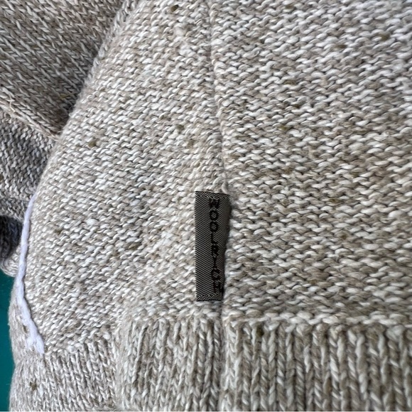 WOOLRICH COTTON WOOL SAGE GREEN KHAKI HEATHER  QUARTER ZIP SWEATER SIZE XL - Picture 3 of 8